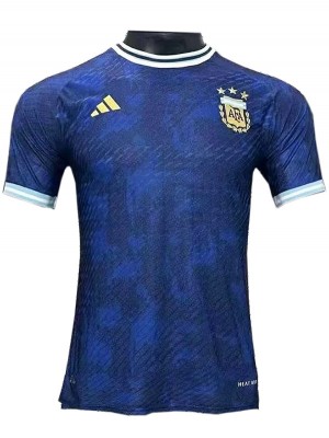 Argentina maglia da giocatore speciale seconda divisa da calcio abbigliamento sportivo maglia blu da calcio da uomo Coppa EURO 2024